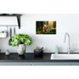 Eekhoorn - Nootje - Gras Muursticker klein -keuken