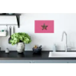 Ster - Luipaard - Print - Roze Muursticker klein -keuken