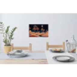 Sterrenhemel - Palmen - Rivier Muursticker klein -eettafel