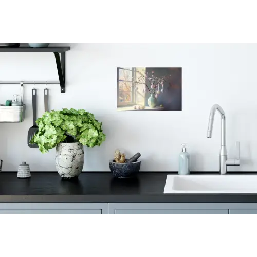 Stilleven - Vaas - Paastak Muursticker klein -keuken