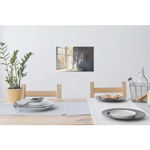 Stilleven - Vaas - Paastak Muursticker klein -eettafel