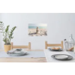 Stenen - Stapel - Zand - Zee Muursticker klein -eettafel