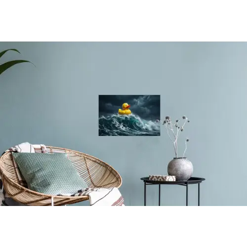 Storm - Badeend - Golven Muursticker klein -plant