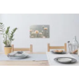 Strobloemen - Wit - Daglicht Muursticker klein -eettafel