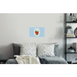 Aardbeien - Lijst - Rood - Geruit Muursticker klein -slaapkamer
