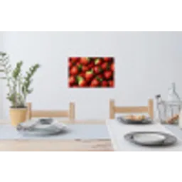 Aardbei - Fruit - Rood Muursticker klein -eettafel