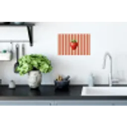 Aardbei - Strepen - Rood Muursticker klein -keuken