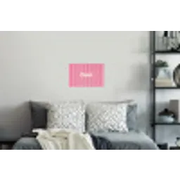 Gestreept - Roze - Chéri Muursticker klein -slaapkamer