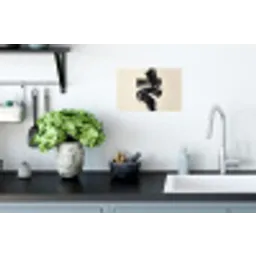 Strepen - Zwart - Abstract Muursticker klein -keuken