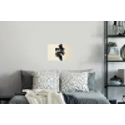 Strepen - Zwart - Abstract Muursticker klein -slaapkamer