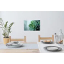 Vetplant - Bladeren - Groen - Wazig Muursticker klein -eettafel