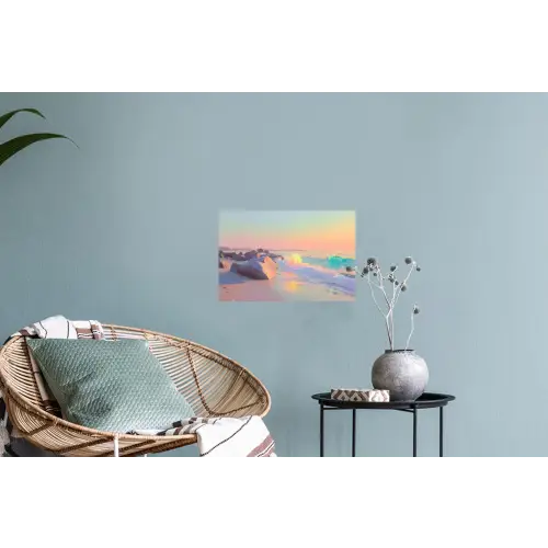Zomerlicht - Strand - Fonkelende accenten Muursticker klein -plant