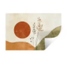 Zon - Abstract - Takken - Oranje Muursticker klein -3d