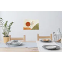 Zon - Abstract - Takken - Oranje Muursticker klein -eettafel