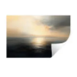 Zon - Horizon - Zee Muursticker klein -3d