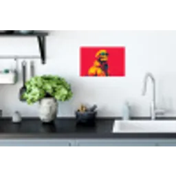 Zonnebril - Schedel - Jas - Rood Muursticker klein -keuken