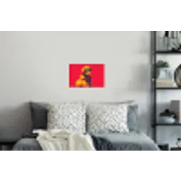 Zonnebril - Schedel - Jas - Rood Muursticker klein -slaapkamer