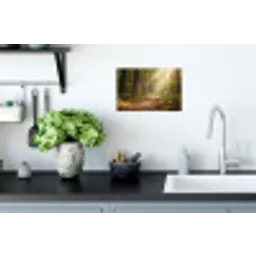 Zonlicht - Bospad - Bomen Muursticker klein -keuken
