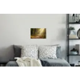 Zonlicht - Bospad - Bomen Muursticker klein -slaapkamer