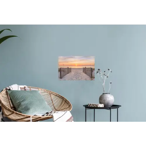 Zonsondergang - Strand - Zand Muursticker klein -plant