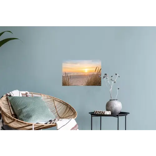 Zonsondergang - Duinen - Zee Muursticker klein -plant