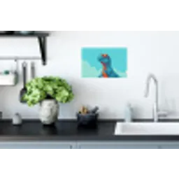 T-Rex - Blauw - Wolken - Zonnebril Muursticker klein -keuken