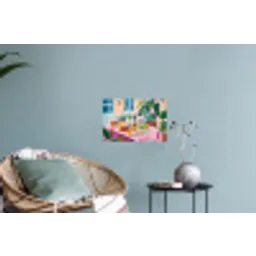 Tafel - Wijn - Fruit Muursticker klein -plant