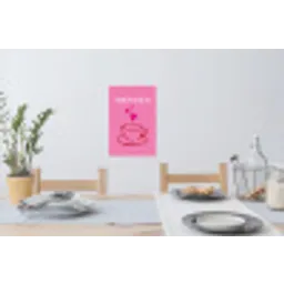 Thee - Roze - Valentijn - Tekst Muursticker klein -eettafel