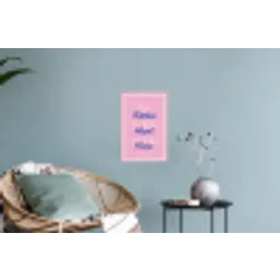 Tekst - Blauw - Keuken - Kader Muursticker klein -plant