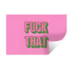 Tekst - Bold - Roze Muursticker klein -3d