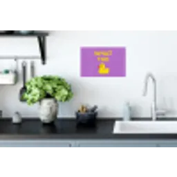 Tekst - Eend - Paars Muursticker klein -keuken