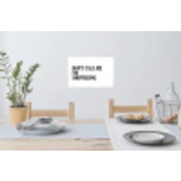 Tekst - Modern - Zwart - Wit Muursticker klein -eettafel