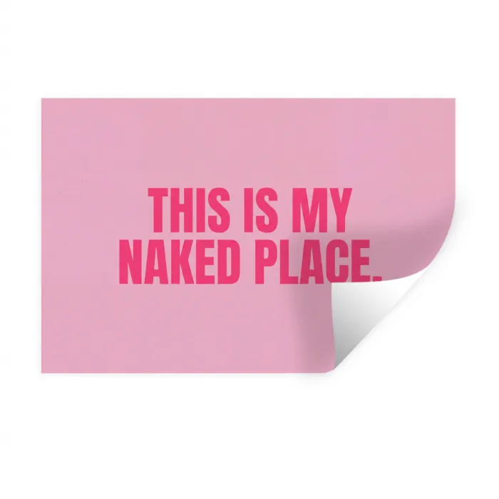 Tekst - Modern - Roze Muursticker klein -3d