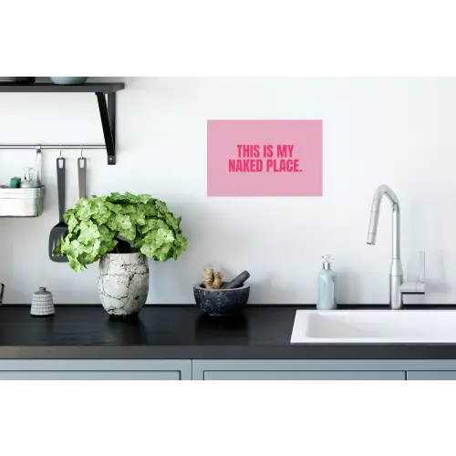 Tekst - Modern - Roze Muursticker klein -keuken