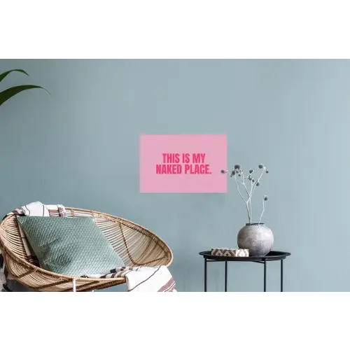 Tekst - Modern - Roze Muursticker klein -plant