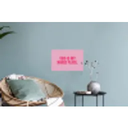 Tekst - Modern - Roze Muursticker klein -plant
