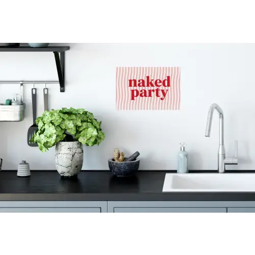 Tekst - Modern - Strepen Muursticker klein -keuken