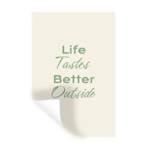 Tekst - Sierlijk - Letters - Groen Muursticker klein -3d