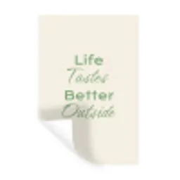 Tekst - Sierlijk - Letters - Groen Muursticker klein -3d