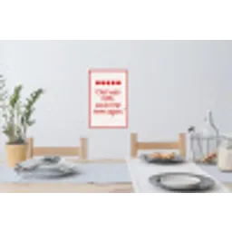 Tekst - Rood - Hartjes Muursticker klein -eettafel