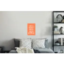 Tekst - Gestreept - Oranje - Zomer Muursticker klein -slaapkamer