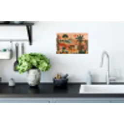 Tijger - Palmen - Cactus - Oranje Muursticker klein -keuken