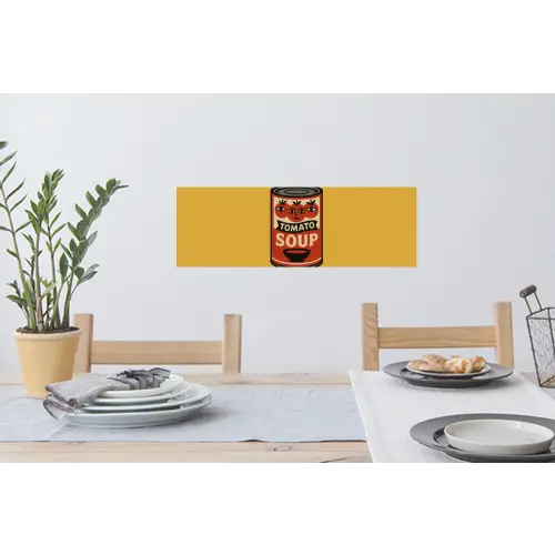 Tomatensoep - Gezichtje - Illustratie - Rood Muursticker klein -eettafel