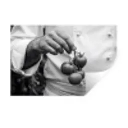 Tomaten - Chef - Zwart - Wit Muursticker klein -3d