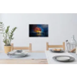 Boom - Blauw - Bladeren - Vakken Muursticker klein -eettafel