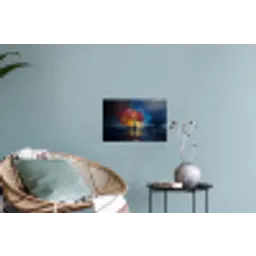 Boom - Blauw - Bladeren - Vakken Muursticker klein -plant
