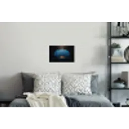 Boom - Blauw - Bladeren - Penseelstreken Muursticker klein -slaapkamer