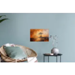 Boom - Landschap - Oranje Muursticker klein -plant