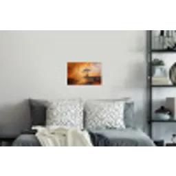Boom - Landschap - Oranje Muursticker klein -slaapkamer