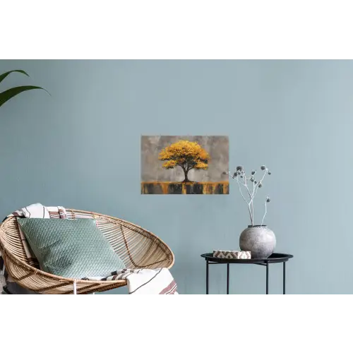 Boom - Bladeren - Goud - Abstract Muursticker klein -plant